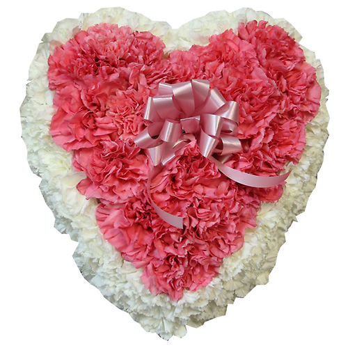 Carnation Casket Heart
