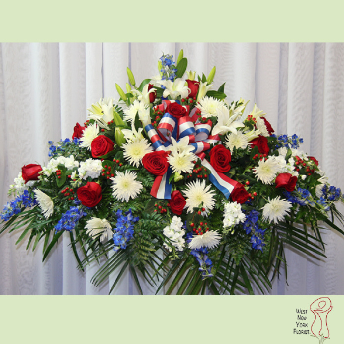 Red, White And Blue Casket