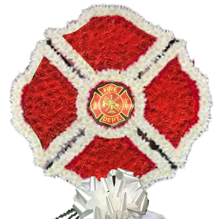Red and White Maltese Cross