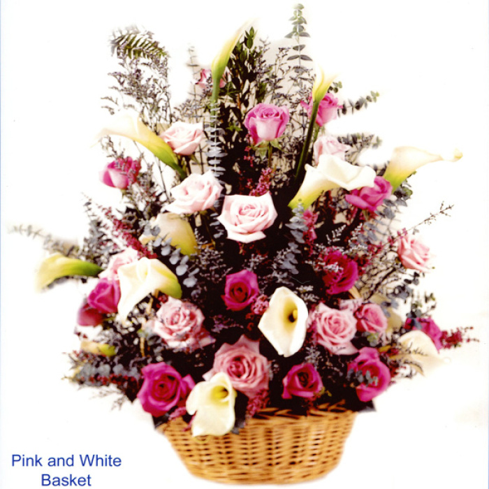 Precious Pink and White Basket